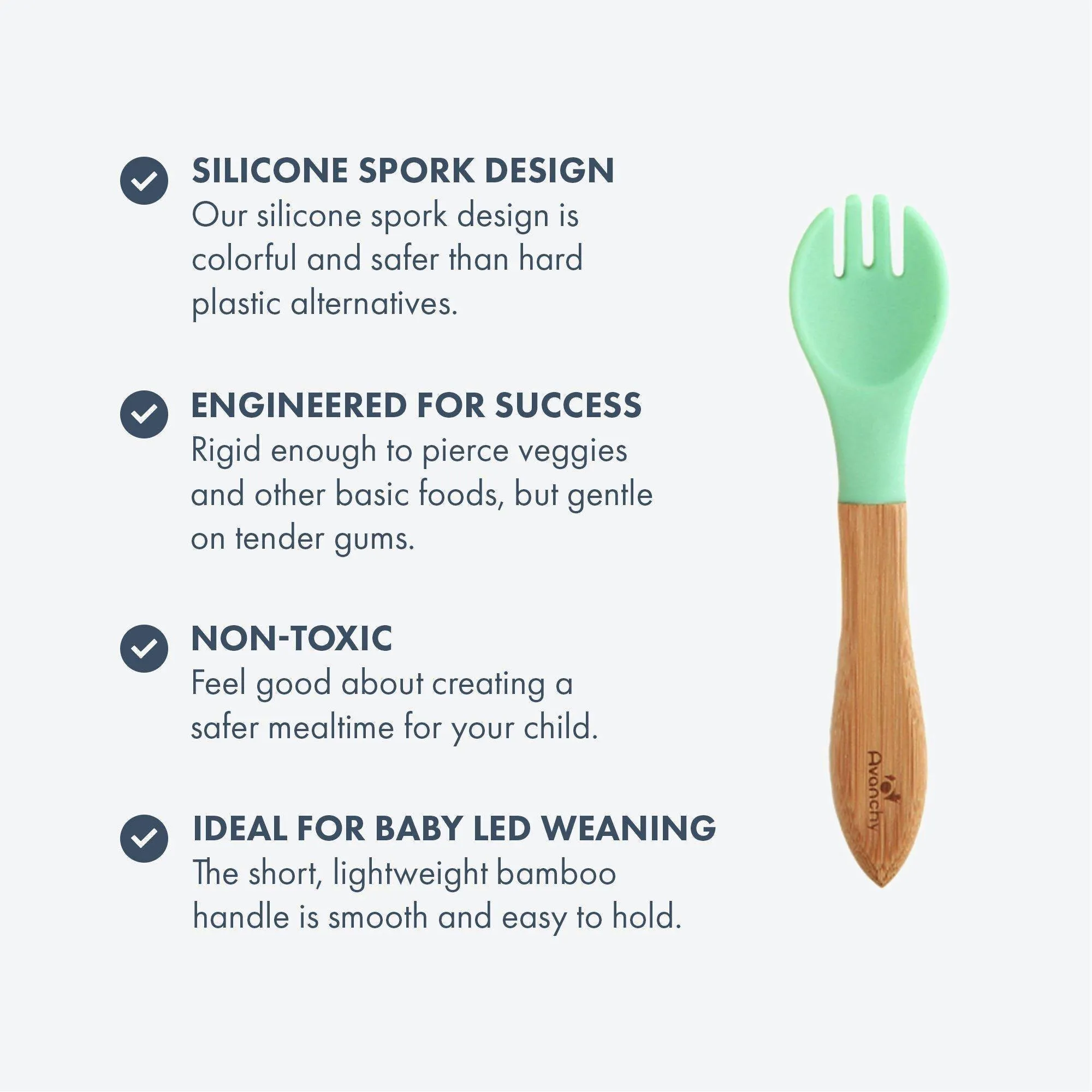 Training Fork | Bamboo & Silicone