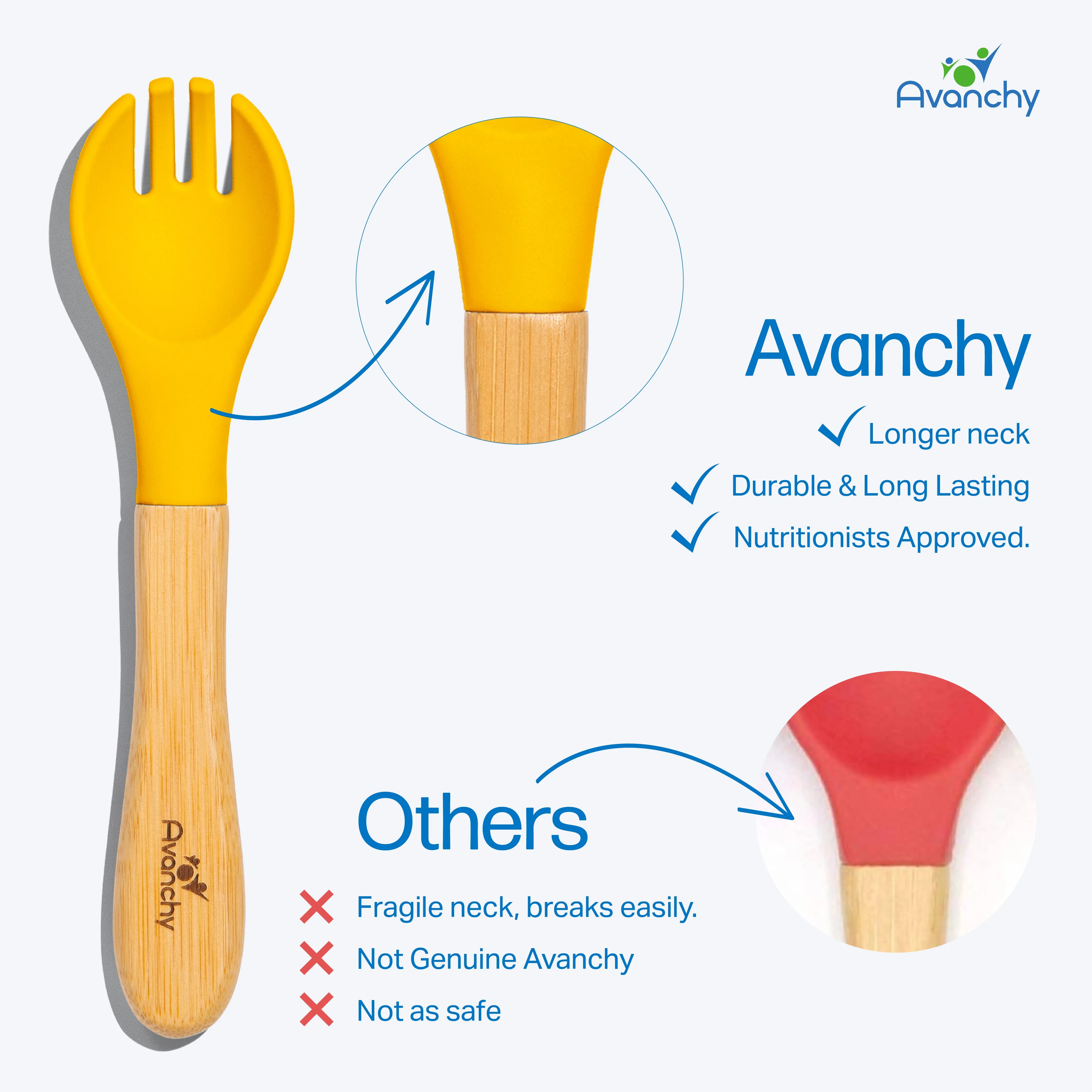 Training Fork | Bamboo & Silicone