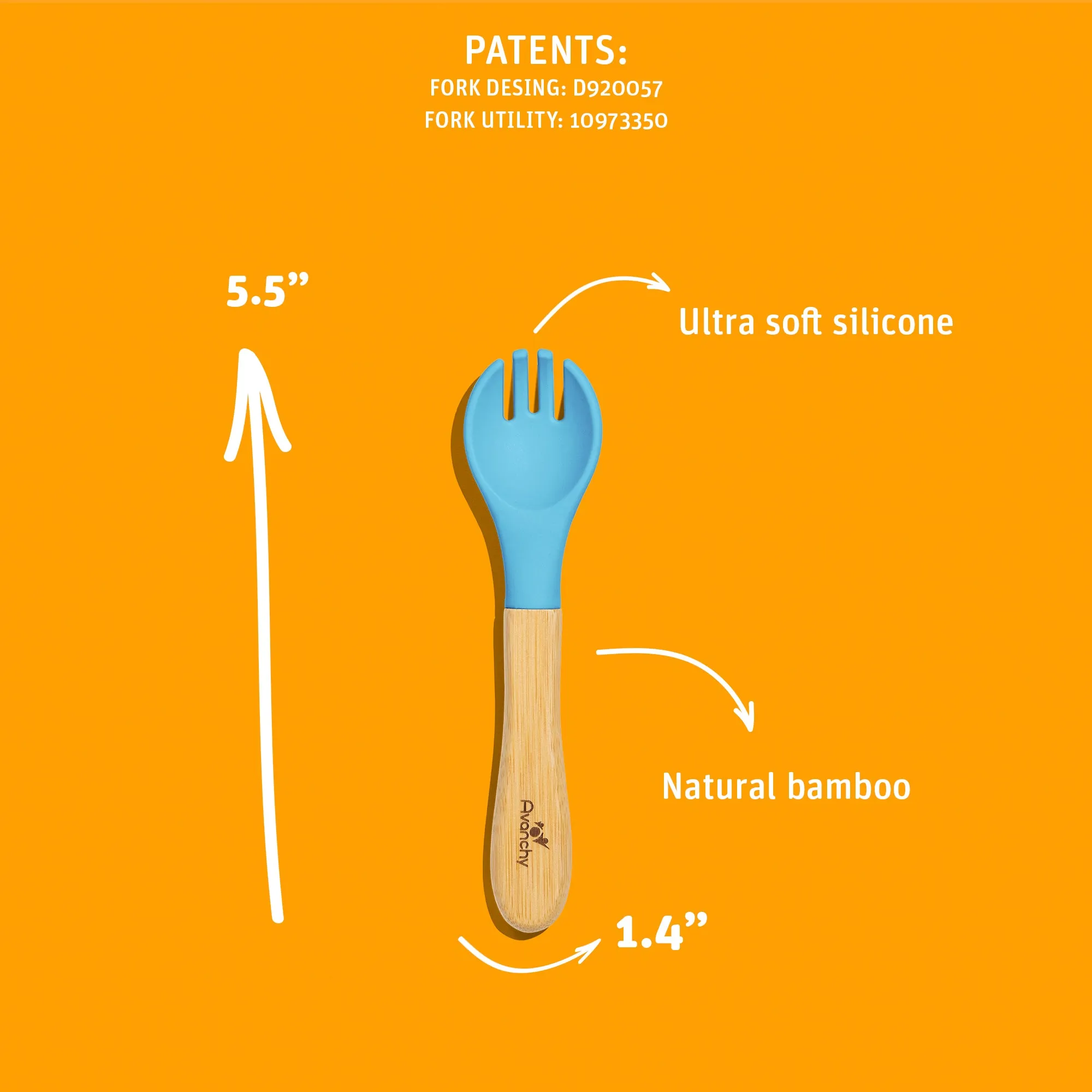 Training Fork | Bamboo & Silicone