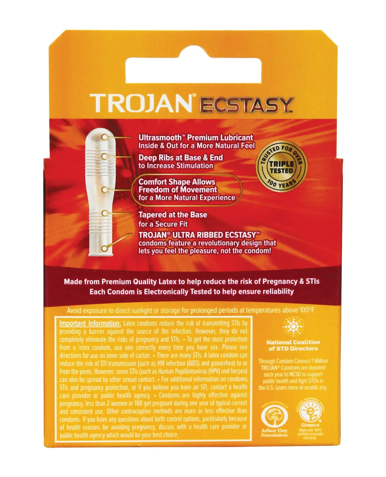 Trojan Ecstasy Ultra Ribbed Box 3