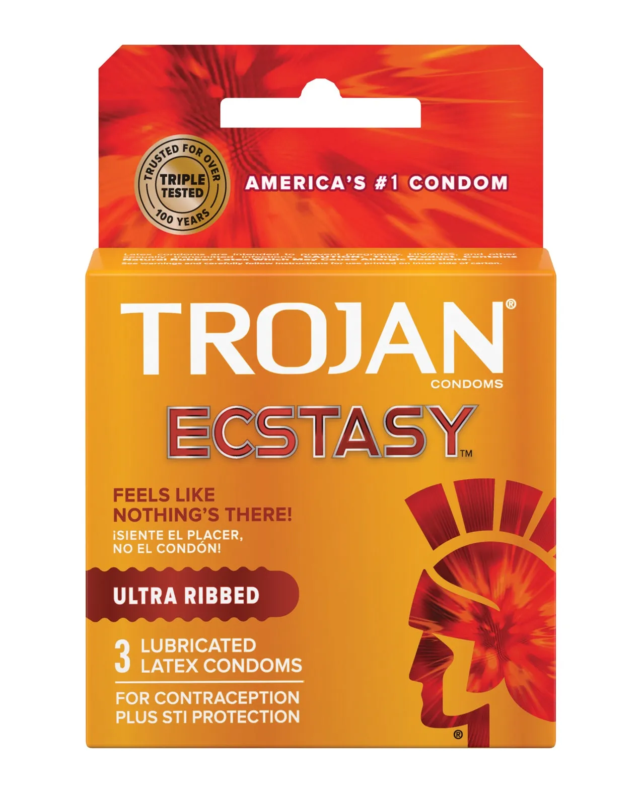 Trojan Ecstasy Ultra Ribbed Box 3