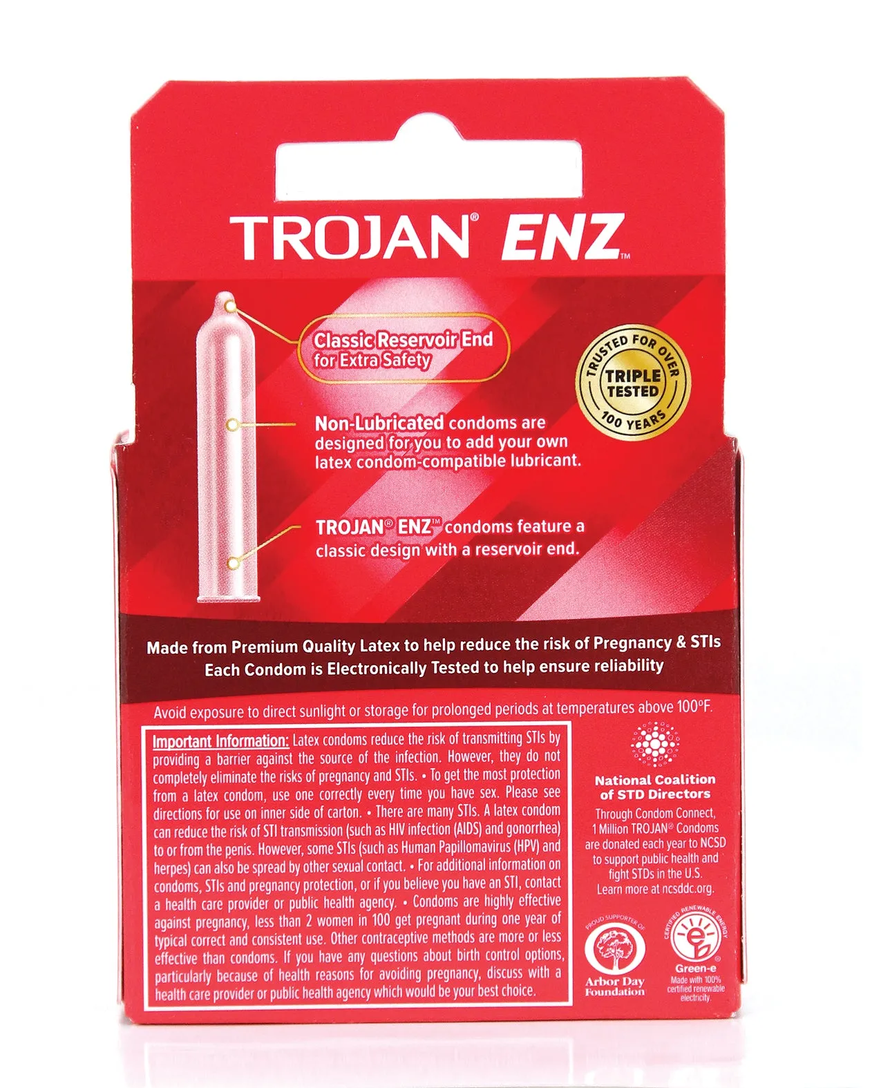 Trojan Enz Non-Lubricated Box 3