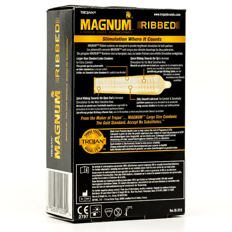 Trojan Magnum Ribbed Box 12