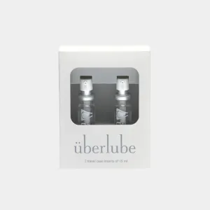 Uberlube Luxury Silicone Lubricant GOOD TO GO TRAVELER INSERTS 2 X 15ml Pack