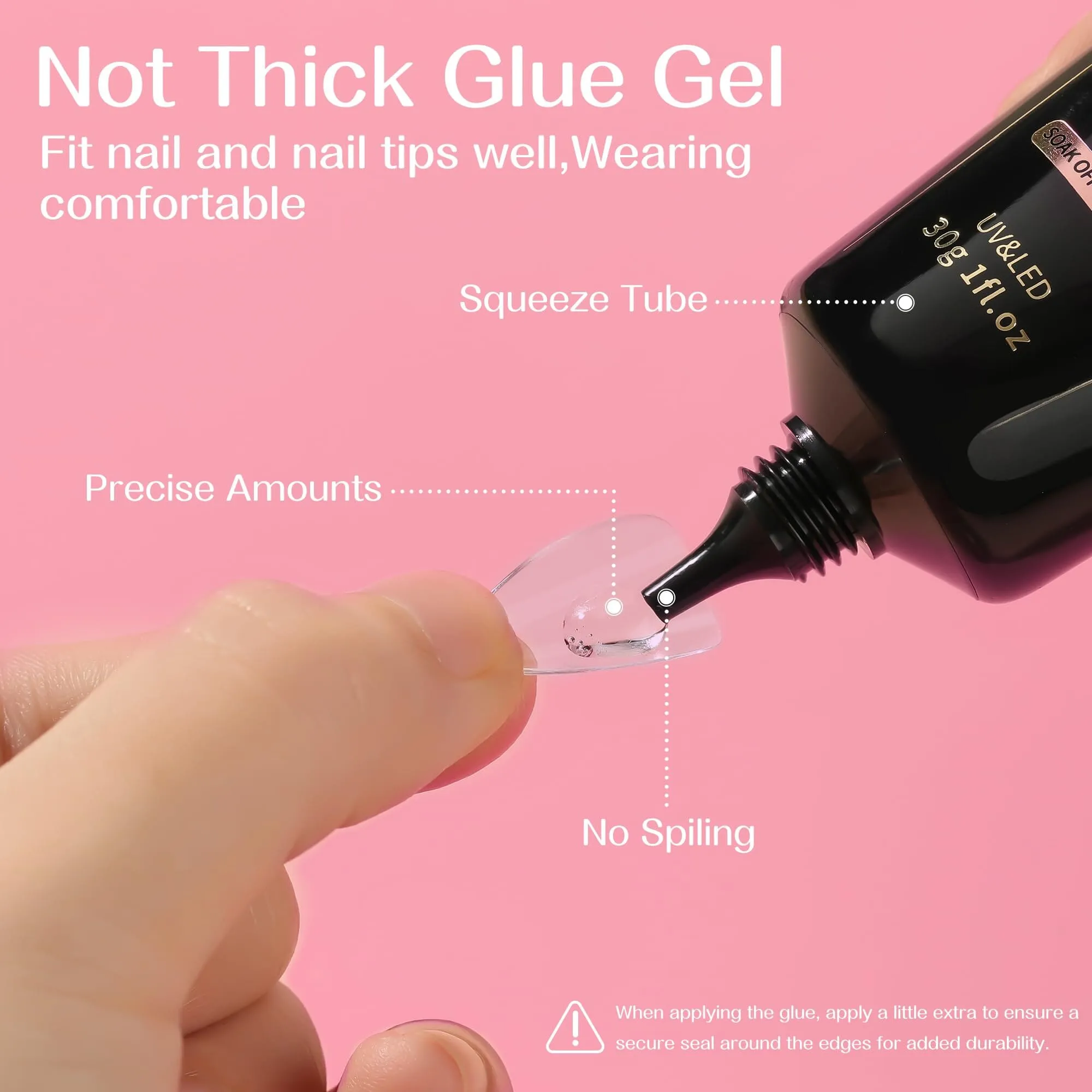 UNA GELLA Soft Gel Nail Tips Glue