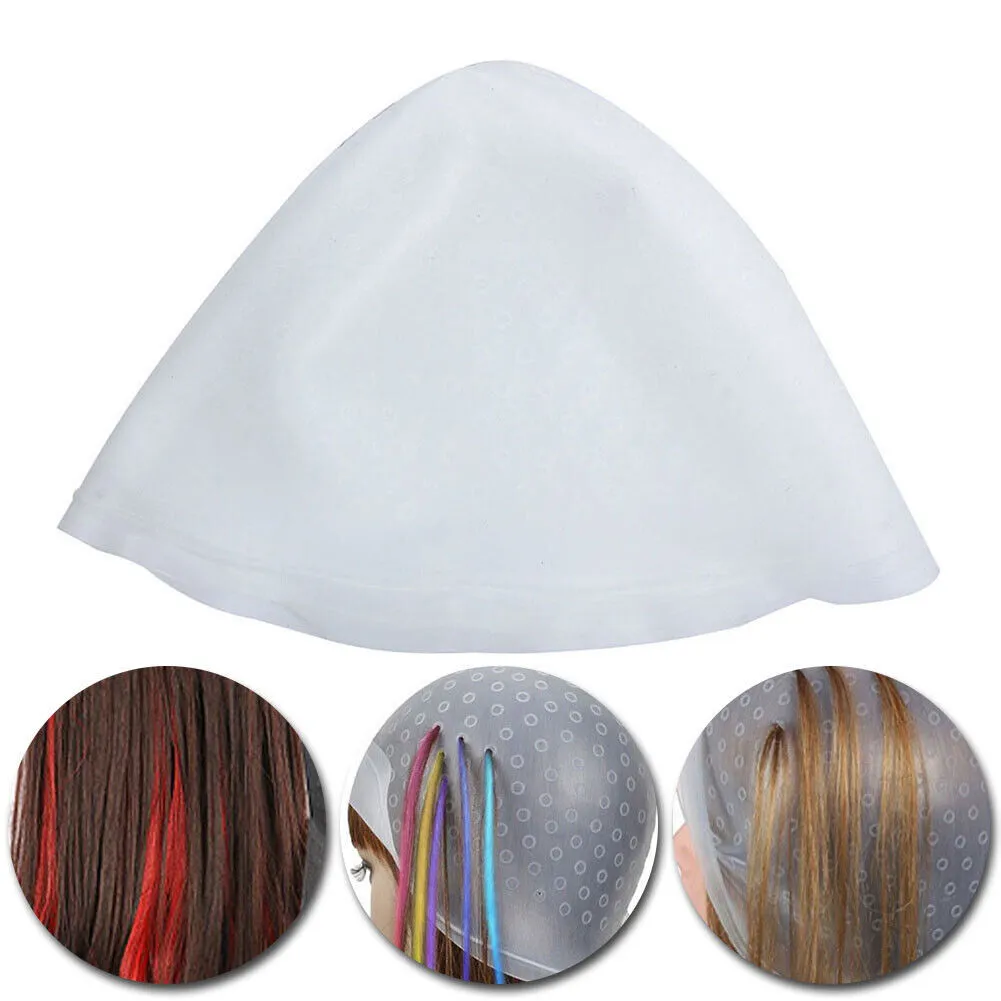 US 1-2 Pack Reusable Silicone Dye Hat Cap   Hook for Hair Coloring Highlighting