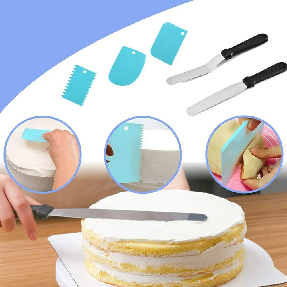 US 106pcs Set Cake Decorating Supplies Pieces Kit Baking Tools Turntable Stand