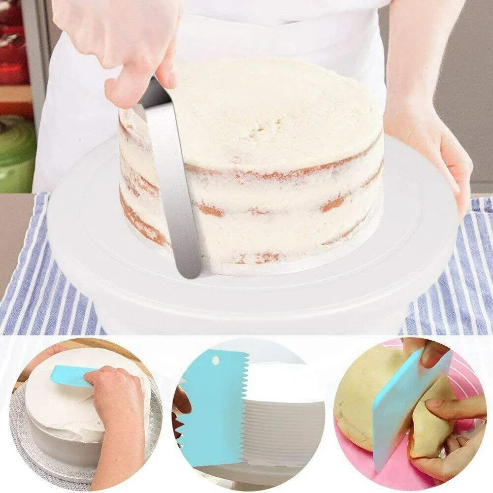 US 106pcs Set Cake Decorating Supplies Pieces Kit Baking Tools Turntable Stand