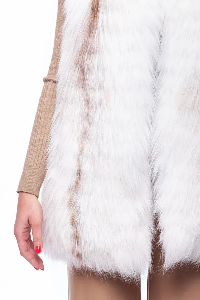 White Fox Fur Gilet